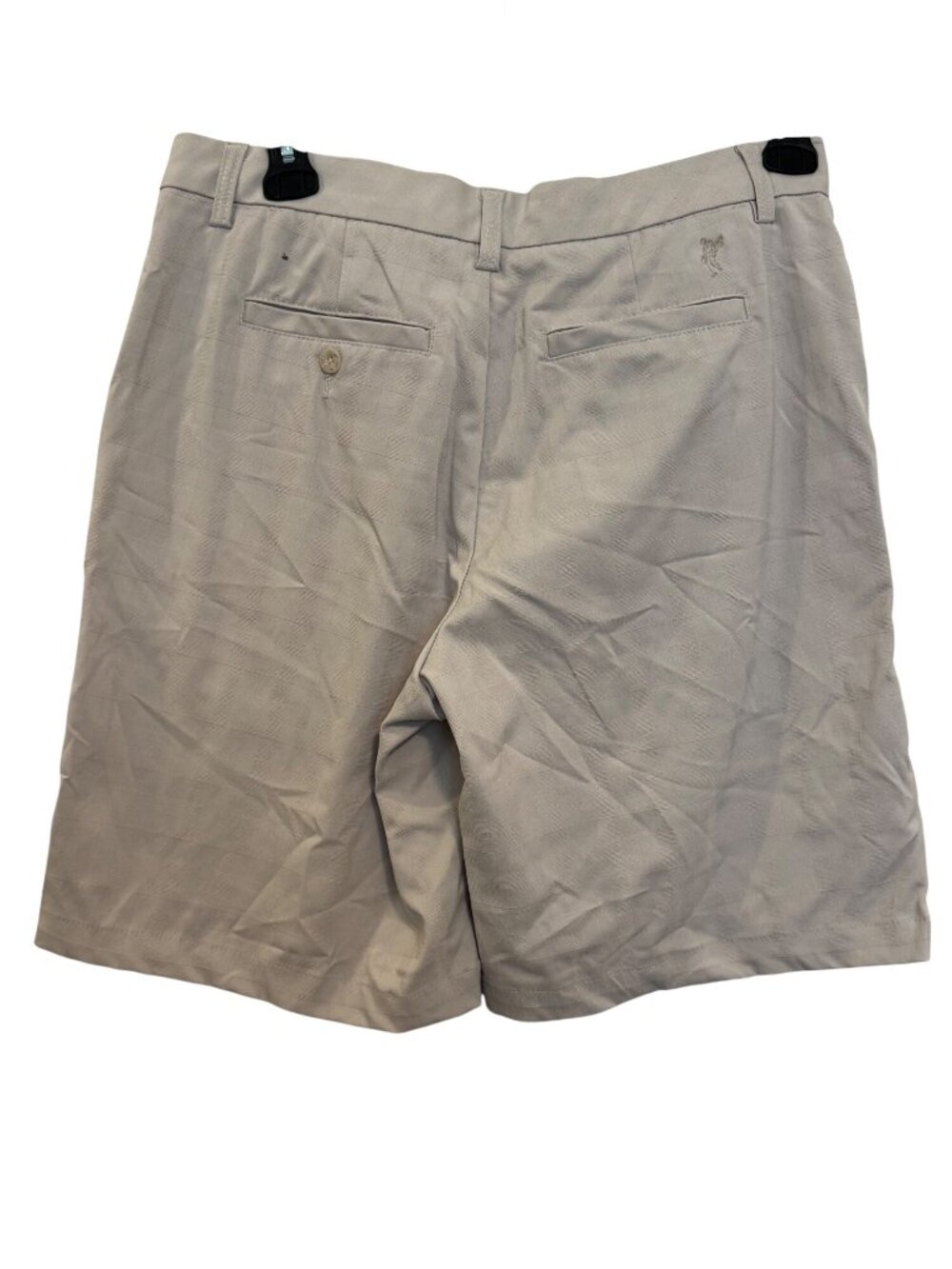 Ashworth Mens Beige Golf Shorts 32W Polyester Blend Flat Front - Picture 5 of 7